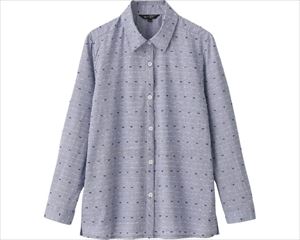 綿ドビーブラウス / 820769-12 L ボーダーグレー(cm-495824)【販売単位:1】