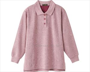 後ろ長めポロシャツ / 820789-01 M～L ピンク(cm-495938)【販売単位:1】