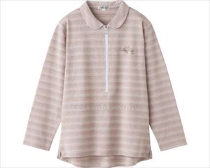 ロングファスナーポロシャツ / 820621-01 M～L ベージュ(cm-495957)【販売単位:1】