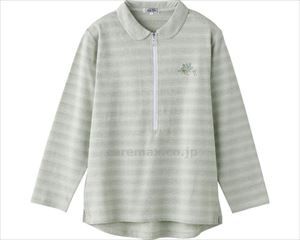ロングファスナーポロシャツ / 820621-21 M～L グリーン(cm-495959)【販売単位:1】
