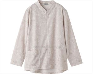 ロングファスナーTシャツ / 820598-01 M～L ベージュ(cm-495992)【販売単位:1】