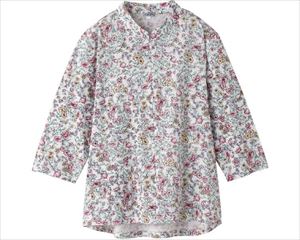 7分袖ロングファスナーTシャツ / 820623-01 M～L ローズ(cm-496002)【販売単位:1】