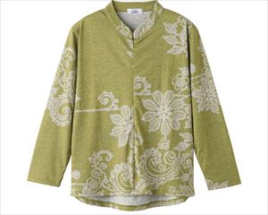 ロングファスナーTシャツ / 820593-21 M～L グリーン(cm-496015)【販売単位:1】