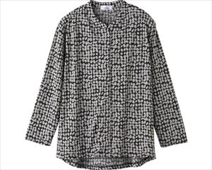 前開きTシャツ / 820589-21 M～L ブラック(cm-496027)【販売単位:1】