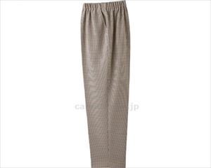 千鳥格子柄フリーパンツ / 98817-83 股下60cm LL ベージュ(cm-496129)【販売単位:1】