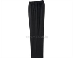 バンブーレーヨンストレートパンツ / 820803-22 L ブラック(cm-496144)【販売単位:1】