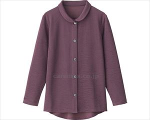 斜め釦ホール衿付カーディ / 820679-11 M パープル(cm-496296)【販売単位:1】