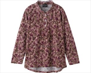斜め釦ホールピンタックブラウス / 820648-01 M ピンクベージュ(cm-496326)【販売単位:1】