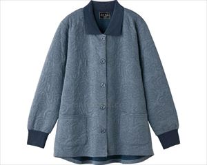 斜め釦ホールキルトポロカーディ / 820652-12 L ブルー(cm-496337)【販売単位:1】