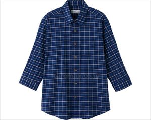 しじらワンタッチテープ7分袖シャツ / 820813-11 M ネイビー(cm-496454)【販売単位:1】