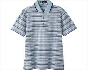 麻混半袖ポロシャツ / 820844-12 L サックス(cm-496706)【販売単位:1】