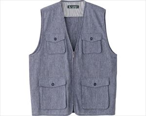 麻混楊柳多機能ベスト / 820849-11 M ネイビー(cm-496762)【販売単位:1】