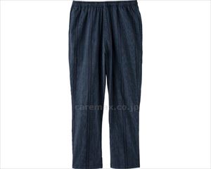 しじら織ストレートパンツ / 820865-12 L ブラック(cm-496872)【販売単位:1】
