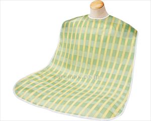 【※法人・施設限定・送料別途】ソフラピレンエプロン ボーダーチェック ロング / 102311 グリーン(cm-498548)【販売単位:1】
