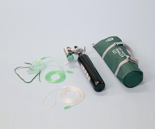 0-283-01 携帯用酸素吸入器 30分用 OX-100Sブルークロス