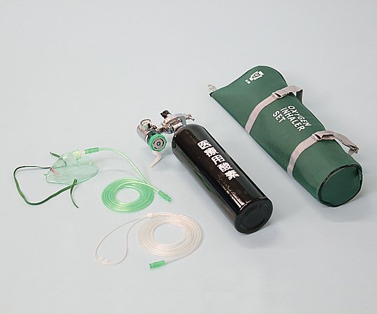 0-283-06 携帯用酸素吸入器流量調整式 OX-200DXブルークロス