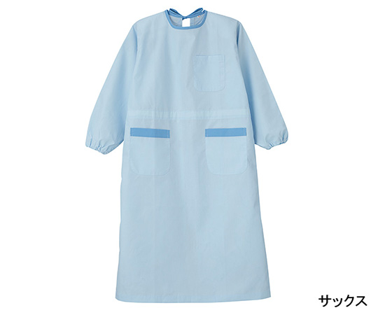 0-3552-04 抗菌予防衣 （サックス） LL M-6600