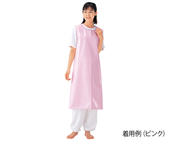 0-3808-06 入浴介助エプロン （面ファスナータイプ） ピンク／L 6012(L)エンゼル