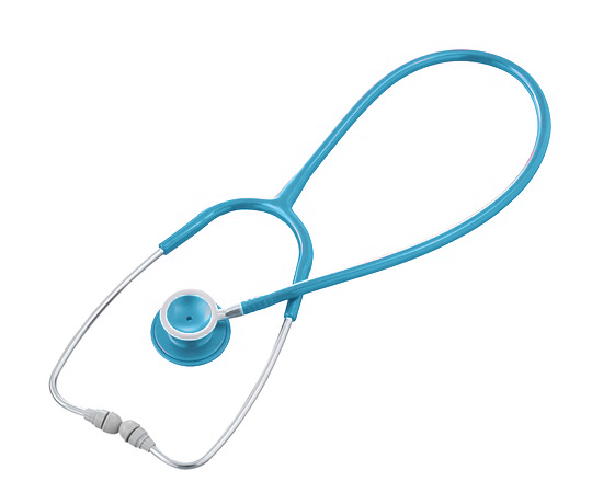 0-4076-22 聴診器[ナーシングフォネット No.126Ⅱ] ダブル (スカイブルー) 0126B102ケンツメディコ