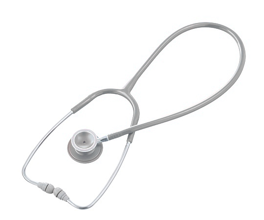 0-4076-23 聴診器[ナーシングフォネット No.126Ⅱ] ダブル (グレー) 0126B103ケンツメディコ