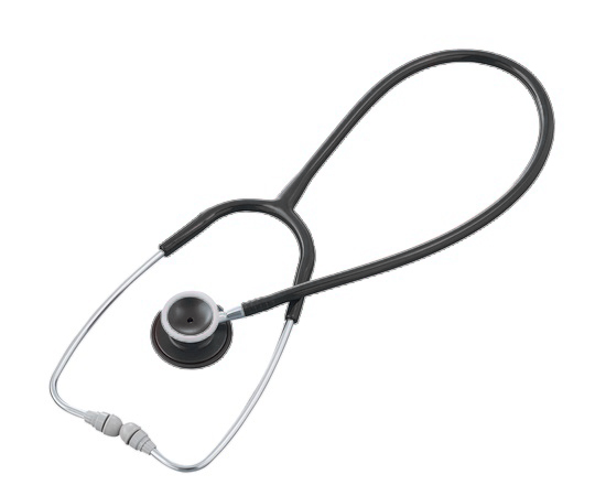 0-4076-26 聴診器[ナーシングフォネット No.126Ⅱ] ダブル (ブラック) 0126B106ケンツメディコ