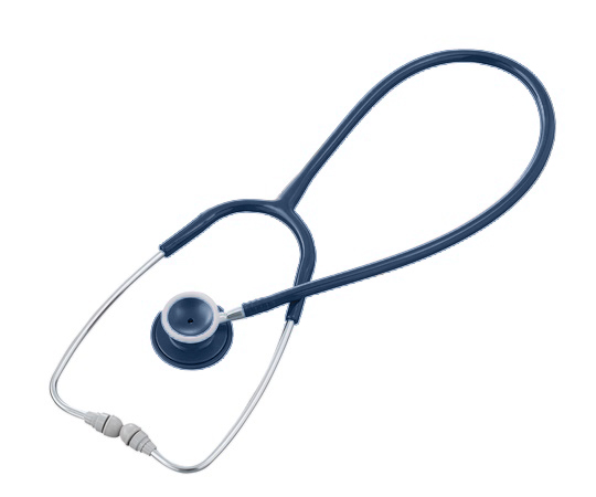 0-4076-27 聴診器[ナーシングフォネット No.126Ⅱ] ダブル (ダークネイビー) 0126B107ケンツメディコ