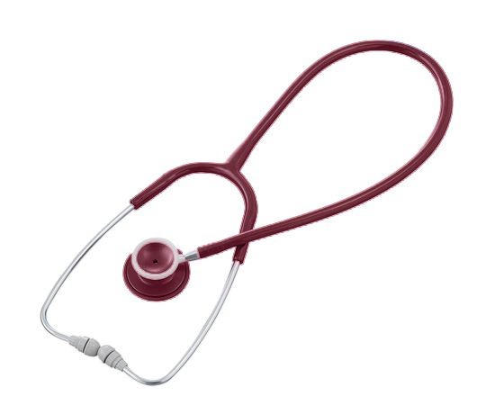 0-4076-30 聴診器[ナーシングフォネット No.126Ⅱ] ダブル (バーガンディ) 0126B110ケンツメディコ