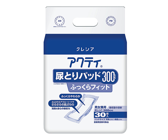 0-4968-02 アクティ尿とりパッド（男女兼用） 84707クレシア