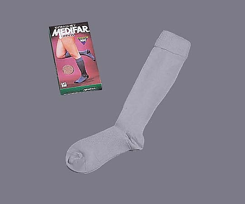 0-5076-03 メディファー （圧迫用ハイソックス） 22～24.5cm／グレー NE-723日本衛材
