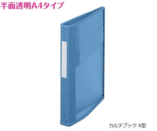 0-5632-05 カルテブック 平テコ型・2穴 ブルー 背幅20mm NSC-420-2