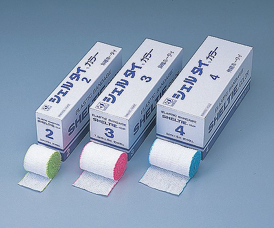 0-6054-03 シェルタイ（R）・カラー（伸縮包帯） 4号 10巻入 NE-414日本衛材