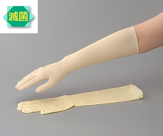 0-6111-03 ラテックスロング手袋（スーパーロング）γ線滅菌済 S