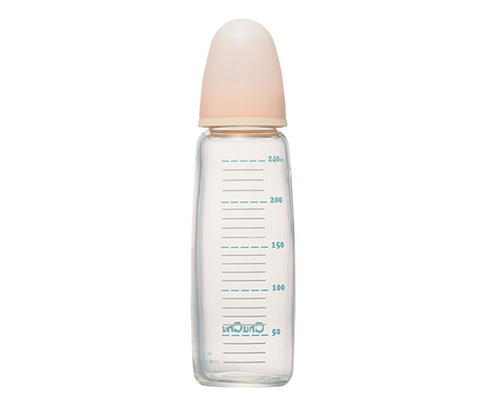 0-6284-21 スリムタイプ耐熱ガラス製哺乳びん チュチュ 240mL N G-240MLジェクス