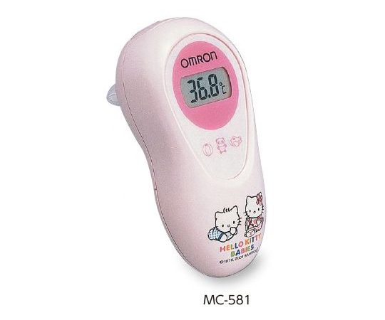 0-6702-02 電子体温計[耳式] ハローキティベイビーズ MC-581オムロン