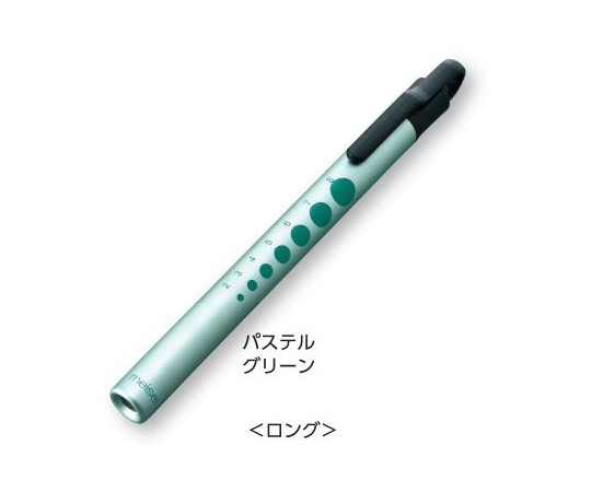 0-7466-11 ソフトLED クリップライト(ペンライト) ロング パステルグリーン CL02-GR明成