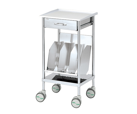 0-7931-02 ナビスメイトワゴン･レントゲンフィルム収納タイプ(引出付) 458×406×867mm NM-2R(引出し付