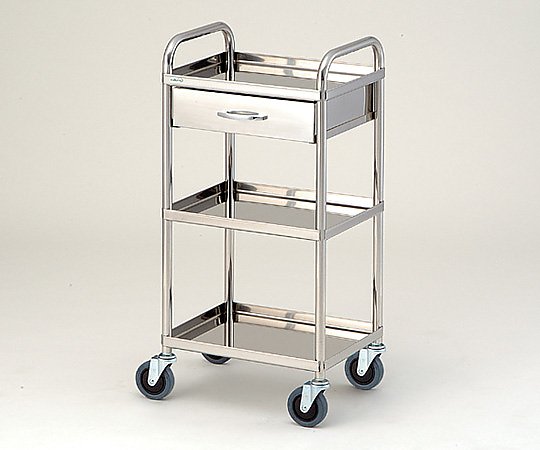 0-7976-04 とっても静かな枠付回診車(3段) 453×353×940mm TS4535Tナビス(アズワン)