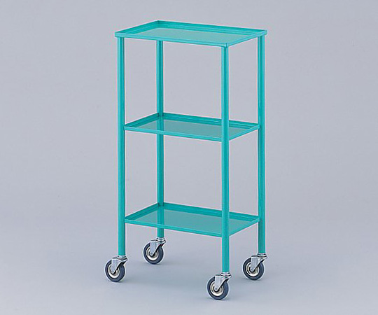 0-8152-03 カラフルミニワゴン グリーン(縁折り曲げ) 435×235×850mm ナビス(アズワン)