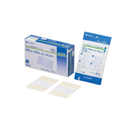 0-9021-14 カテリープラス(TM) I.V. スリット入り (80×95mm) IVS0810（スリット入り）ニチバン