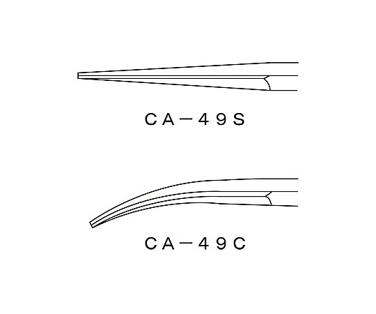 0-9324-01 剪刀（半ギザ付き） 両尖 直 110mm CA49SYDM