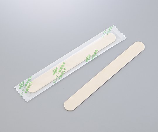 0-9616-01 木製舌圧子[滅菌済] 大人用 17×150×2mm 200本入