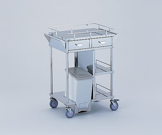 0-9943-01 足踏式処置車 引出し付き/ペール前向き 600×450×850mm KSC-PFHナビス(アズワン)