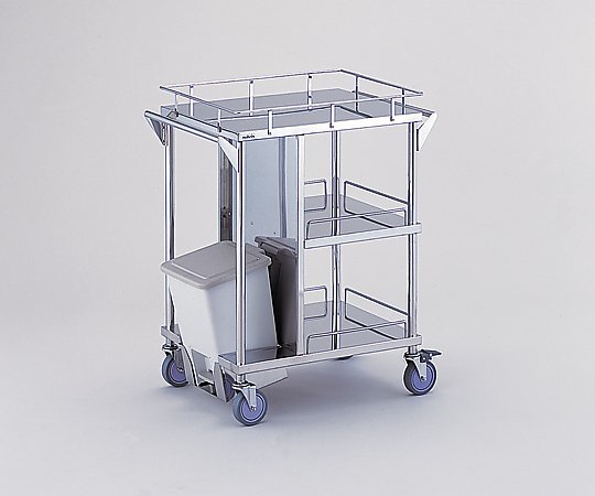 0-9943-04 足踏式処置車 引出し無し/ペール横向き 600×450×850mm KSC-PSナビス(アズワン)