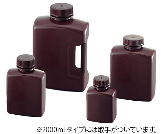 1-1779-01 角型瓶（HDPE製） 褐色 125mL 583420アズワン