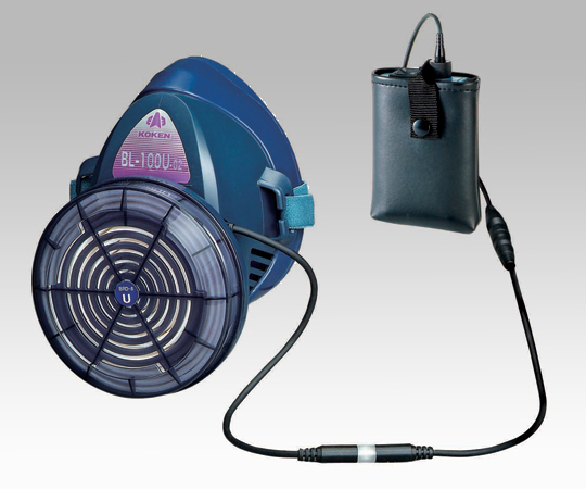 【法人・施設限定】1-1994-01 電動ファン付呼吸用保護具 ナノマテリアル対策用 電池・充電器付き BL-100U-03>