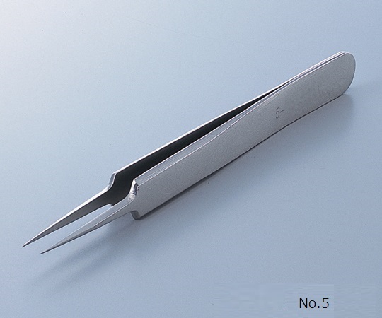 1-2005-10 強靭精密ピンセット DURAX No.5RUBIS