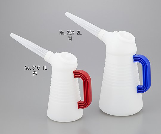 1-2388-04 ポリジョッキー フタ付 青 2L No.320フルプラ