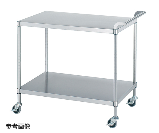 1-2474-11 ステンレスワゴン(SUS430) 600×450×800mm(棚2段) M02-6045-U75シンコー