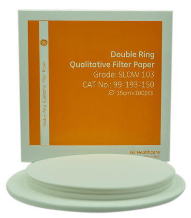 1-2807-05 Ｄｏｕｂｌｅ Ｒｉｎｇ 定性ろ紙 １５ｃｍ １００枚入 ＳＬＯＷ１０３ 99-193-150ワットマン