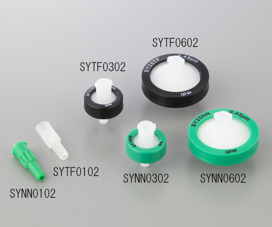 1-3199-02 シリンジフィルター PVDF φ4mm／0.45μm SYVF0102MNXX104アズワン